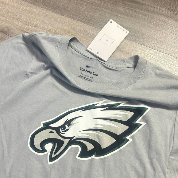 Nike Philadelphia Eagles Short Sleeve T-Shirt Grey Logo Green Womens Size S NWT - Picture 4 of 5